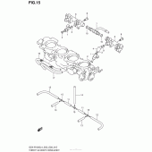 Схема вузла: Throttle Body Hose/Joint (Gsx-R1000L4 E03) для Suzuki GSX-R1000