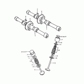 Схема узла: Распредвал & Клапан для Suzuki GS1000