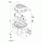 Схема узла: Воздушный фильтр для Suzuki GSX-R1000