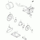 Схема вузла: Масляний насос & Паливний насос Suzuki SV650