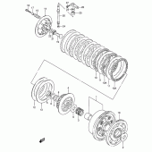 Схема вузла: Зчеплення (Model s/t/v) для Suzuki RF600