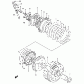 Схема узла: Сцепление (Model r/s/t) для Suzuki DR650 DR650RSE
