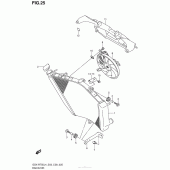 Схема узла: Радиатор (Gsx-R750L4 E33) для Suzuki GSX-R750