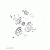 Схема вузла: Привід стартера Suzuki GSX1300 Hayabusa