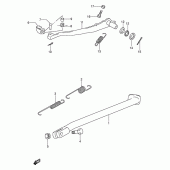 Схема узла: Подножка & Задний тормоз для Suzuki DR250