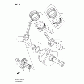 Схема узла: Коленчатый вал & Поршень для Suzuki VL800 Intruder C800/ Boulevard C50