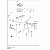 Схема вузла: Паливний бак (Model k2/k3) для Suzuki GSF1200 Bandit