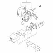 Схема вузла: Задній ліхтар (Стоп-сигнал) для Suzuki TS125