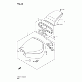 Схема вузла: Сидіння (Vz800) для Suzuki VZ800 Intruder M800/ Boulevard M50
