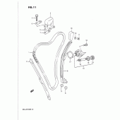 Схема вузла: Ланцюг ГРМ & Натягувач & Заспокоювач Suzuki GSX-R1100