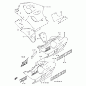 Схема вузла: Передній нижній обтічник (Model x) для Suzuki GSX-R750