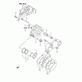 Схема узла: Задний тормозной суппорт (Model p/r) для Suzuki RM125