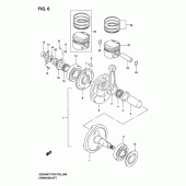 Схема узла: Коленчатый вал & Поршень для Suzuki GZ250 Marauder