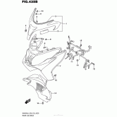 Схема вузла: Front Leg Shield (An400Zal6 E28) для Suzuki AN400 Burgman (EU analogue of SkyWave)