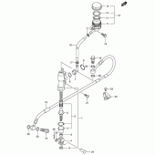 Схема вузла: Задній гальмівний циліндр (Model k3) для Suzuki RM125