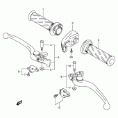 Схема узла: Ручки руля для Suzuki GSX1400