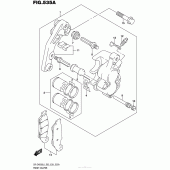 Схема вузла: Передній гальмівний супорт для Suzuki DR-Z400 DR-Z400S