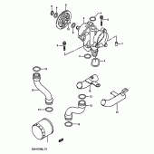 Схема узла: Масляный насос для Suzuki GSX-R1100