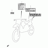 Схема вузла: Наклейки для Suzuki RMX250