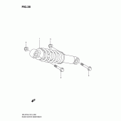 Схема узла: Задний амортизатор для Suzuki DR-Z70