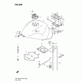Схема узла: Топливный бак (Model l0) для Suzuki GSX1300 Hayabusa