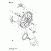 Схема вузла: Переднє колесо Suzuki RM-Z450