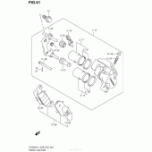 Схема узла: Передний тормозной суппорт для Suzuki DL650 V-Strom