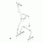Схема вузла: Передній гальмівний шланг для Suzuki TL1000