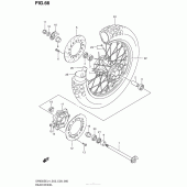 Схема узла: Заднее колесо для Suzuki DR650 DR650SE