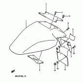 Схема узла: Переднее крыло (Model l e24) для Suzuki GSX-R1100