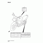 Схема вузла: Інформаційні наклейки (Gs500h p28) для Suzuki GS500