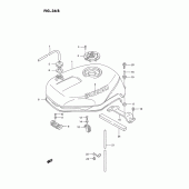 Схема вузла: Паливний бак (Model r) для Suzuki GSX-R750