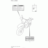 Схема вузла: Інформаційні наклейки (Dr650Sel5 E28) для Suzuki DR650 DR650SE