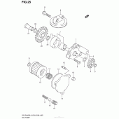 Схема узла: Масляный насос для Suzuki DR-Z400 DR-Z400S