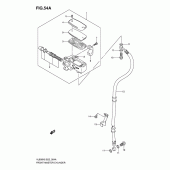 Схема вузла: Передній гальмівний циліндр (Model k7/k8/k9/l0) для Suzuki VL800 Intruder C800C/Boulevard C50C