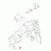 Схема узла: Заднее крыло (Model w/x/y/k1/k2) для Suzuki GSX750 Katana