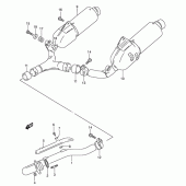 Схема узла: Выхлопная система для Suzuki DR650 DR650RSE