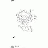 Схема узла: Цилиндр для Suzuki DR-Z125 DR-Z125L
