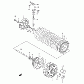 Схема вузла: Зчеплення для Suzuki DR200 DR200SE