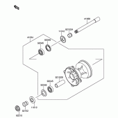 Схема вузла: Ступиця переднього колеса для Suzuki RM-Z250