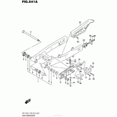 Схема узла: Задний рычаг (Маятник) (Dr-Z125 E28) для Suzuki DR-Z125 DR-Z125