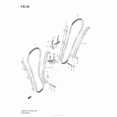 Схема вузла: Ланцюг ГРМ & Натягувач & Заспокоювач для Suzuki VZ800 Boulevard M50