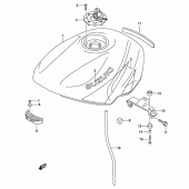 Схема вузла: Fig. 36 (G-7) fuel tank (model k3) для Suzuki GS500