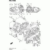 Схема вузла: Картер двигуна для Suzuki AN650 Burgman (EU analogue of SkyWave)