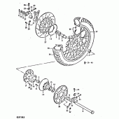 Схема узла: Заднее колесо (Gsx750t,  gsx750x) для Suzuki GSX750