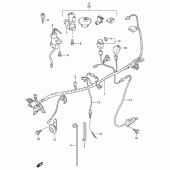 Схема вузла: Електропроводка Suzuki TU250