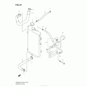 Схема узла: Патрубок системы охлаждения для Suzuki AN650 Burgman (EU analogue of SkyWave)
