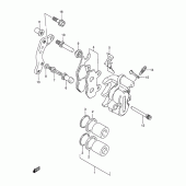 Схема узла: Передний тормозной суппорт для Suzuki DR250