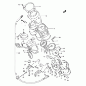Схема вузла: Спідометр (Model p/r) для Suzuki GSX-R1100