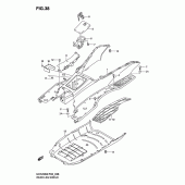 Схема узла: Полик & Нижний подкрылок для Suzuki UH125 Burgman